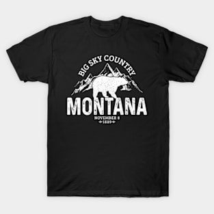 Montana Grizzly Bear Camping Hiking Souvenir T-Shirt